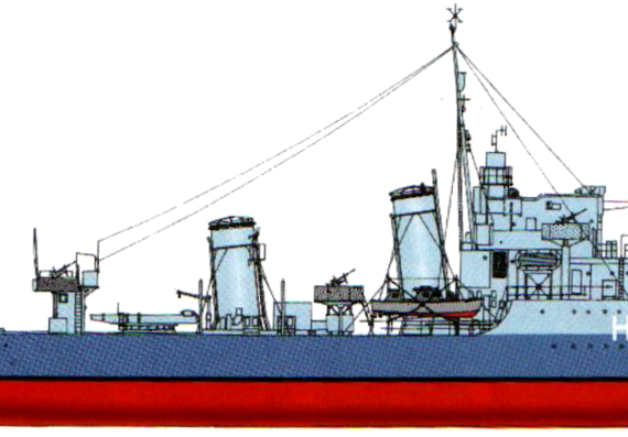 Эсминец ORP Garland H37 1945 [Destroyer] - чертежи, габариты, рисунки